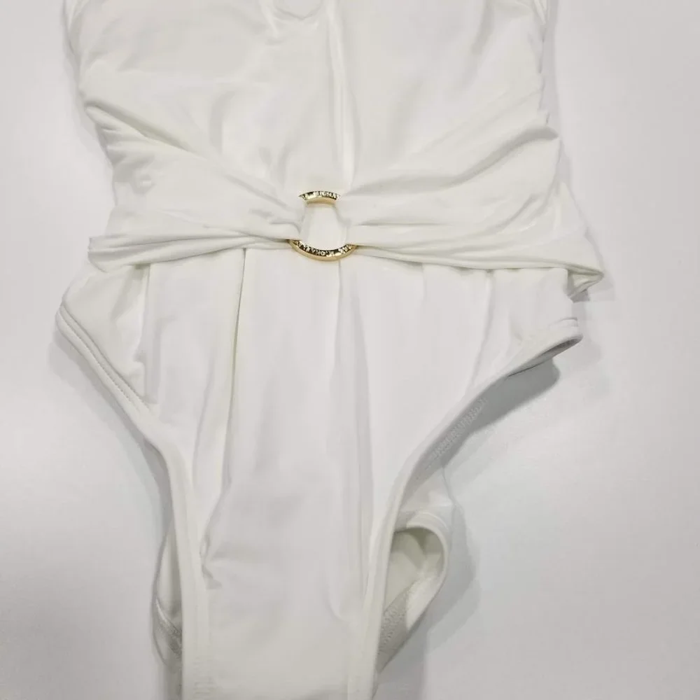 Michael Kors Sash Tummy-Control One Piece Swimsuit Size 10